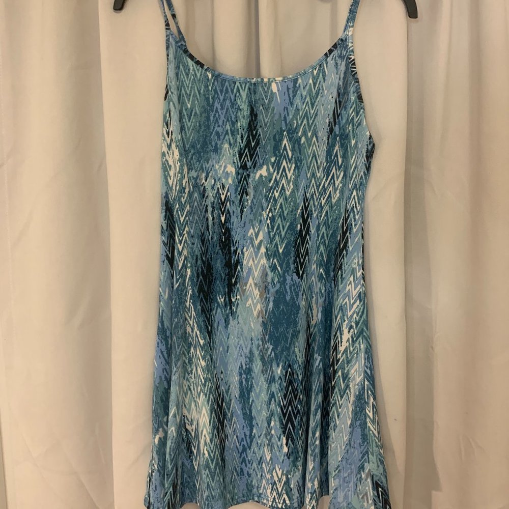 Blue abstract dress